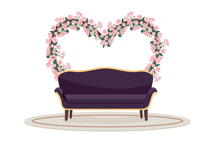 Wedding decorative objects illustration bundle