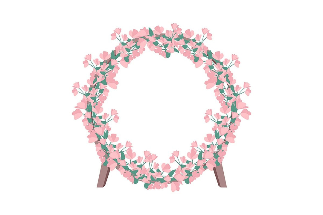 Wedding decorative objects illustration bundle