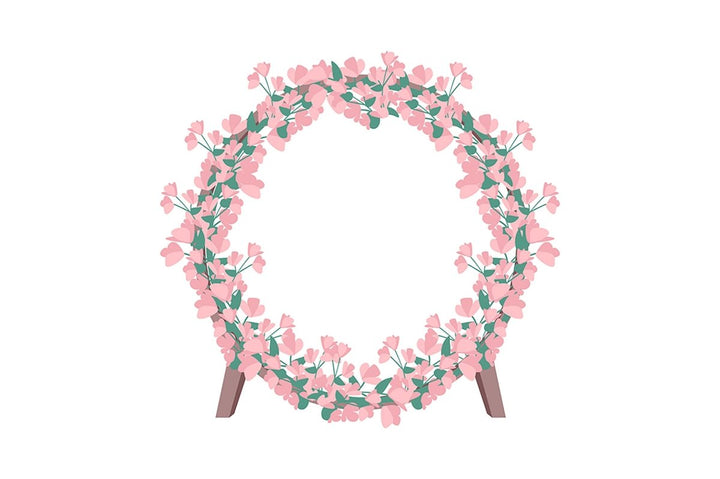 Wedding decorative objects illustration bundle