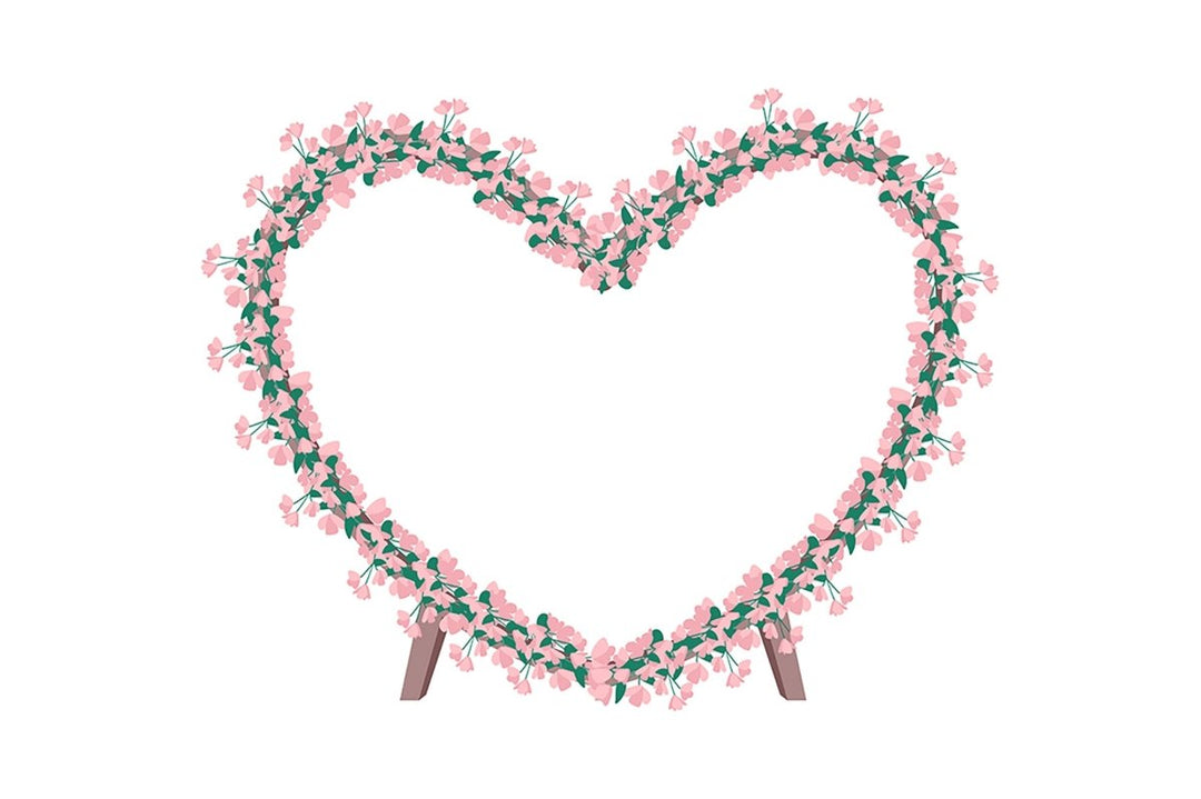 Wedding decorative objects illustration bundle