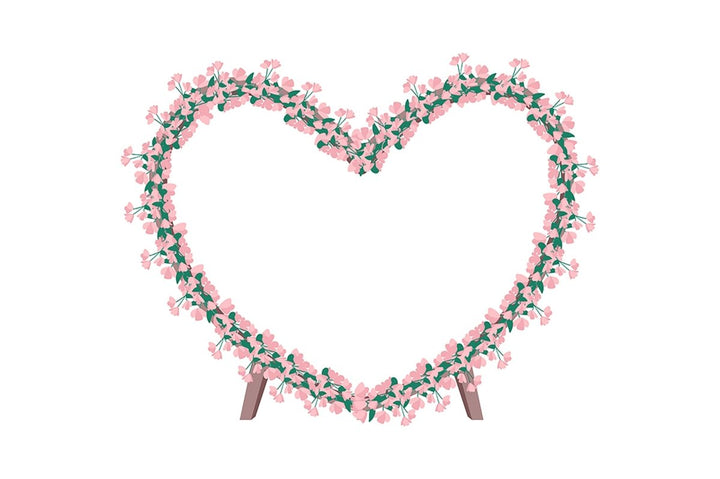 Wedding decorative objects illustration bundle