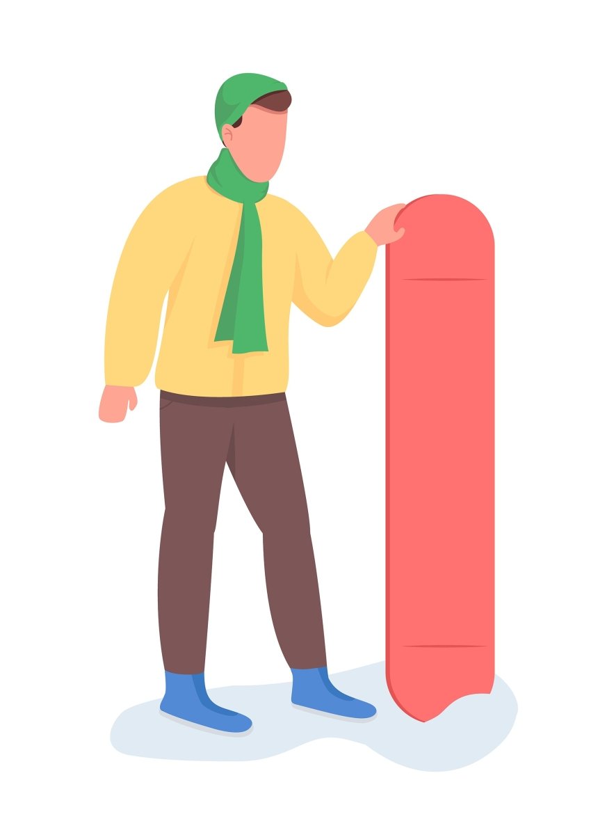 Winter activity color vector characters bundle