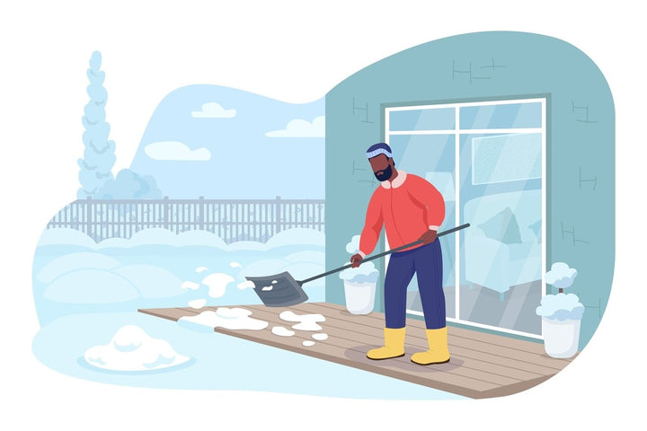 Winter activity flat color vector bundle