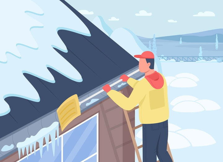 Winter activity flat color vector bundle