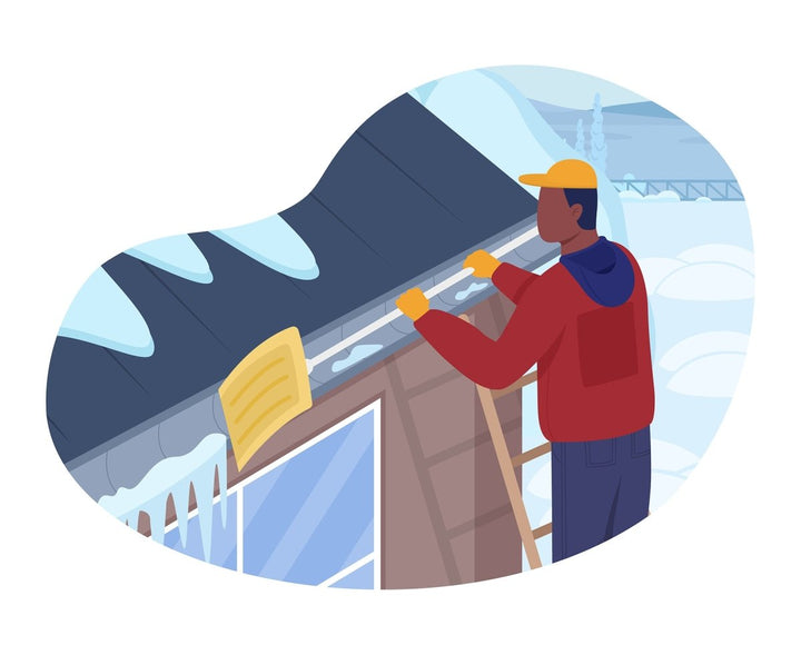 Winter activity flat color vector bundle