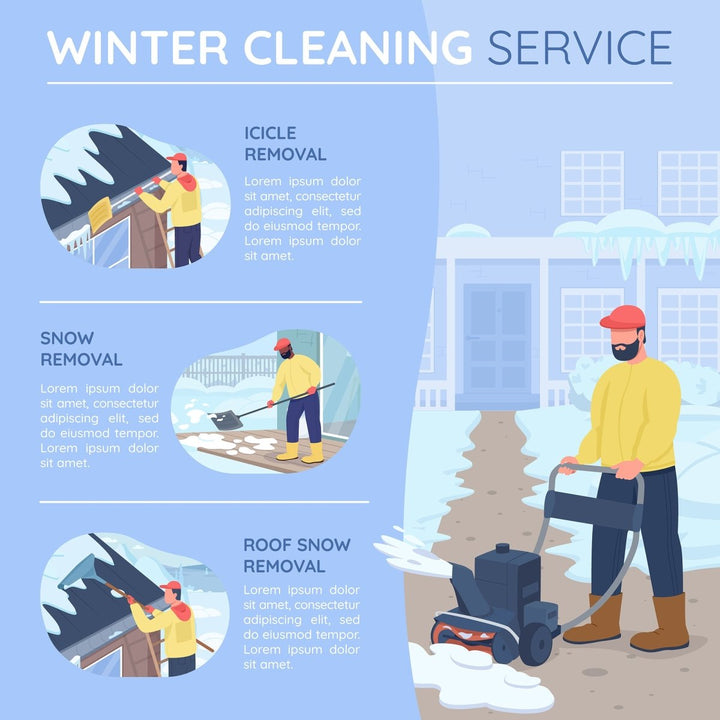 Winter activity flat color vector bundle