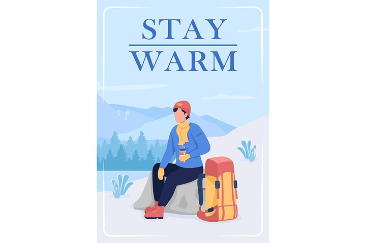 Winter activity poster flat vector template set.