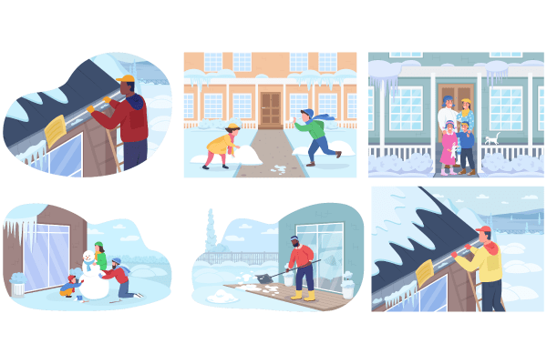 Winter Cleaning Illustration
