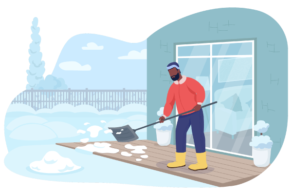 Winter Cleaning Illustration