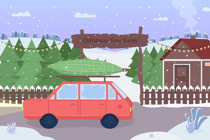 Winter fun flat color vector illustration bundle