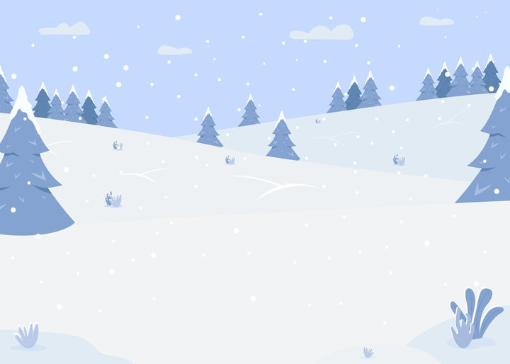 Winter fun flat color vector illustration bundle