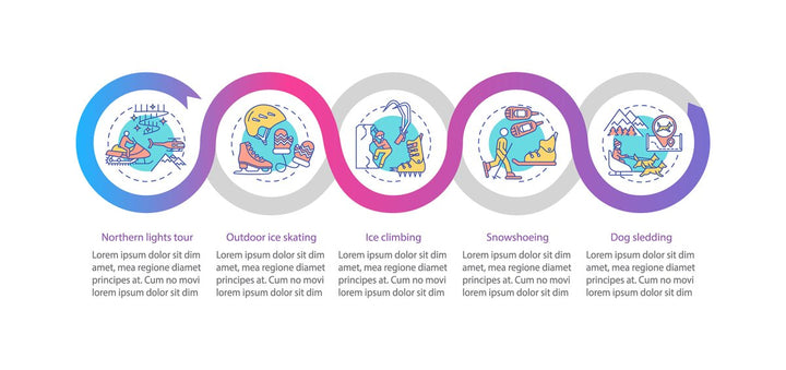 Winter holiday ideas vector infographic template bundle