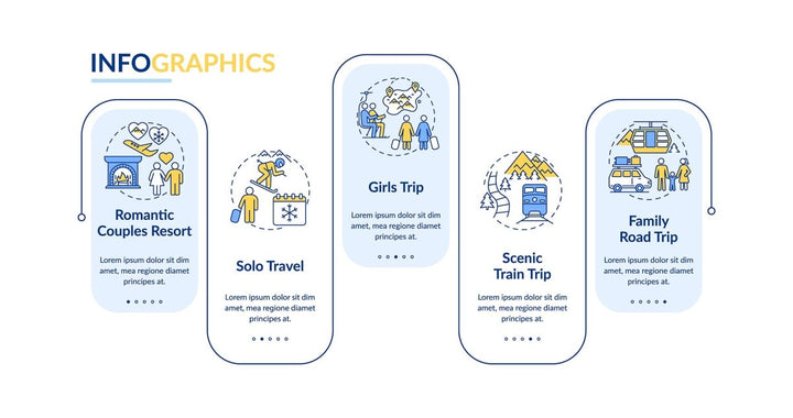 Winter holiday ideas vector infographic template bundle