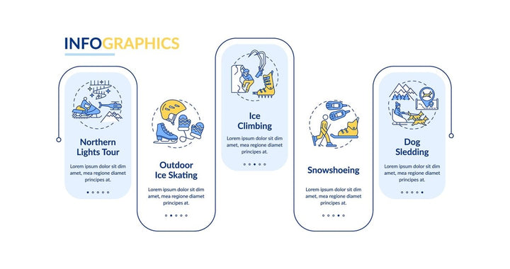 Winter holiday ideas vector infographic template bundle