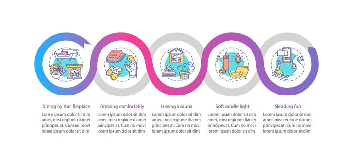 Winter holiday ideas vector infographic template bundle