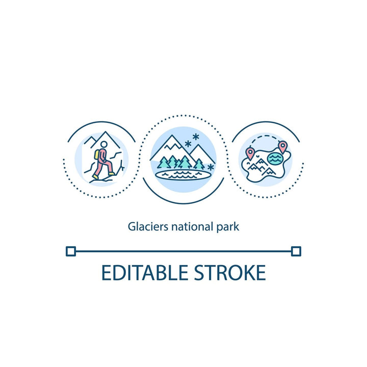 Winter vacation concept icons set