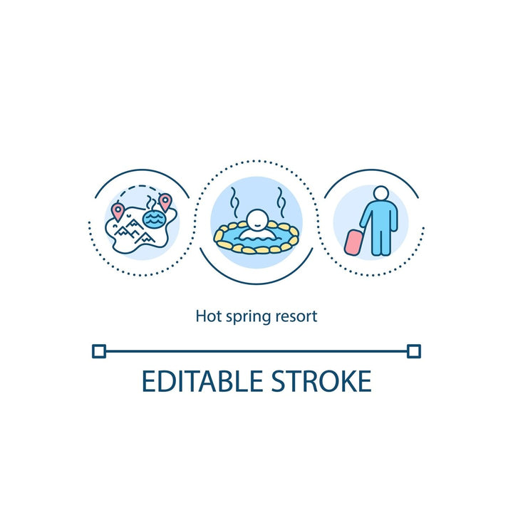 Winter vacation concept icons set
