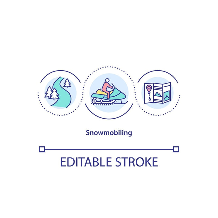 Winter vacation concept icons set