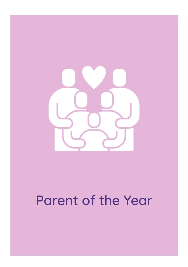 Wishing happy parents day greeting cards with glyph icon element set