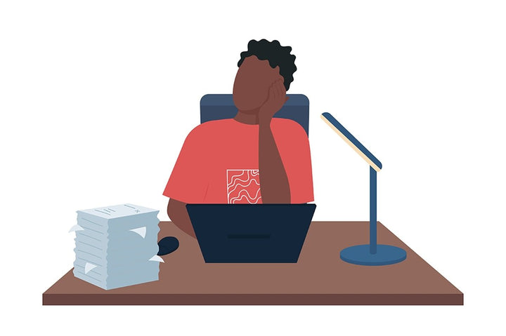 Work character semi flat color vector illustration set