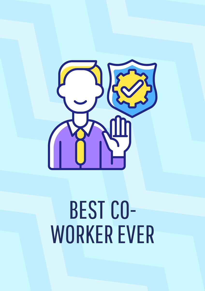 Workers appreciation day celebration greeting card with color icon element set