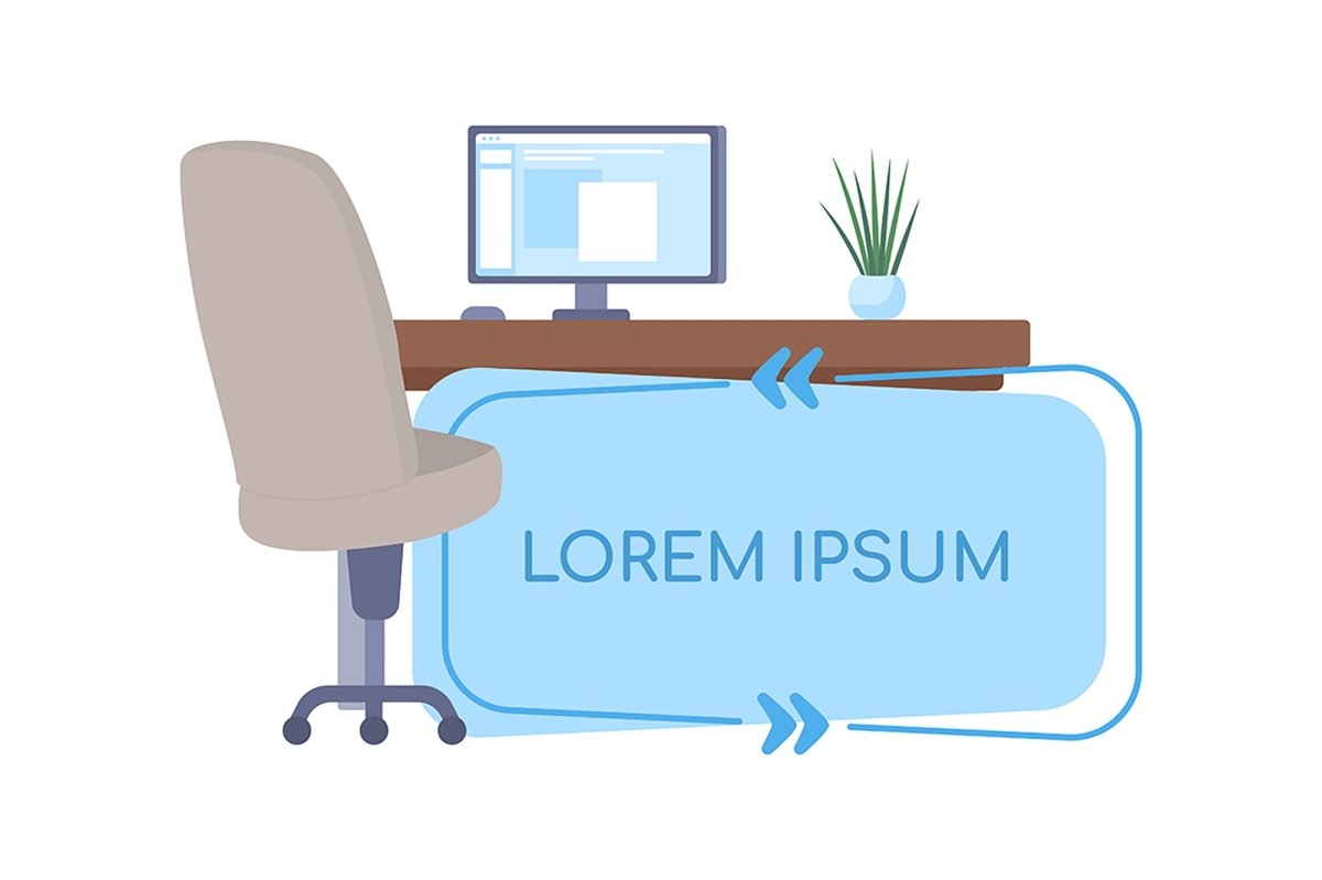 Workplace vector quote box set