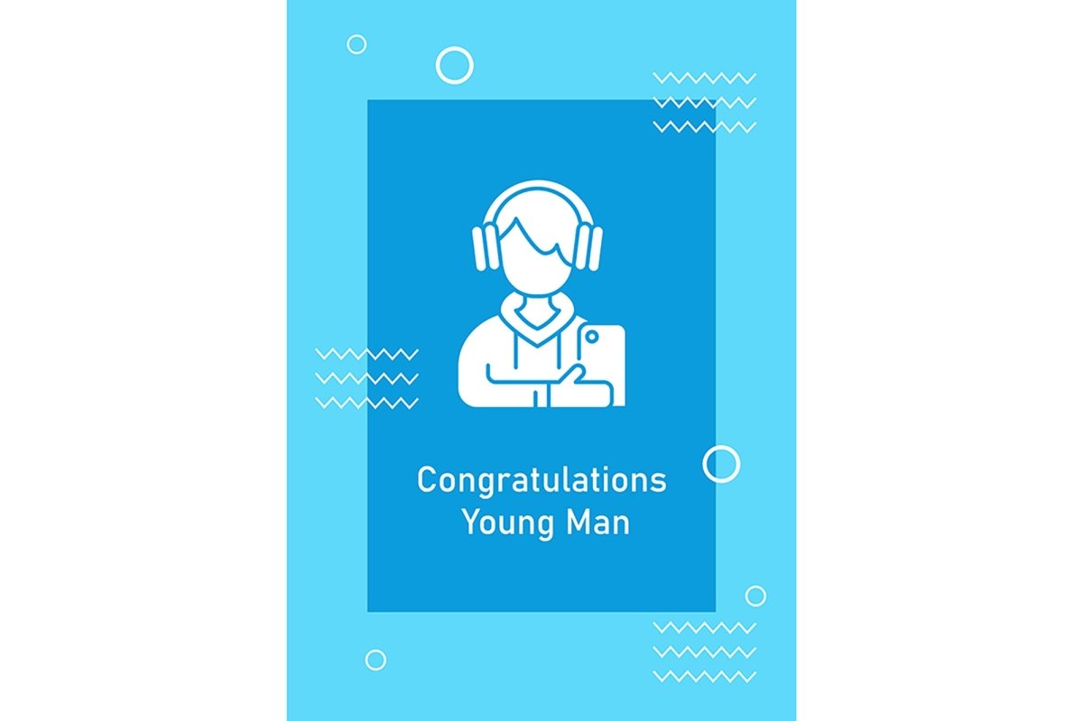 World youth day celebration greeting cards with glyph icon element set