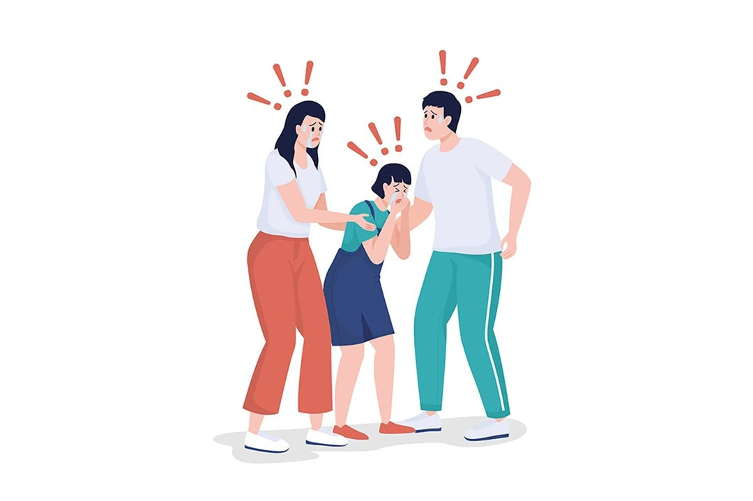 Worried people flat color vector characters set