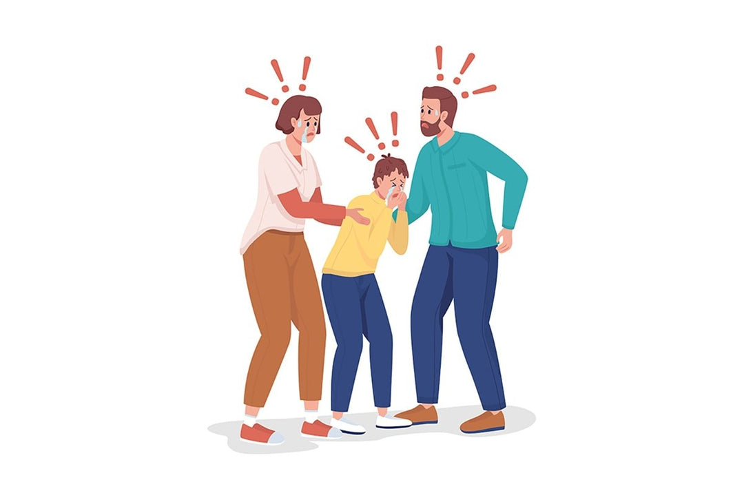 Worried people flat color vector characters set