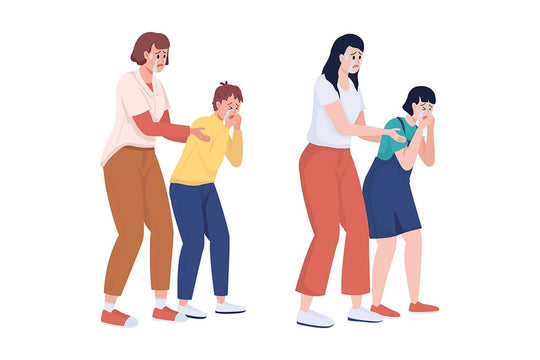 Worried people flat color vector characters set