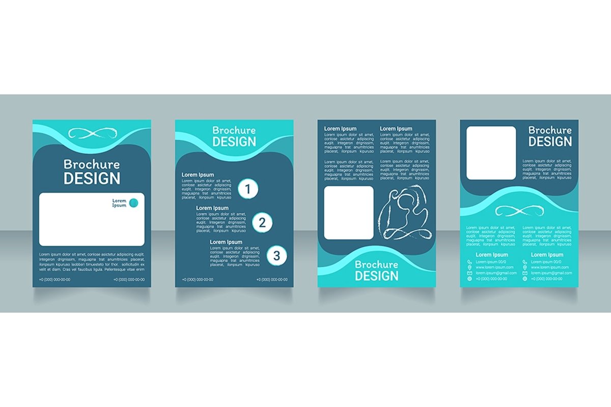 Yoga and meditation brochure template bundle