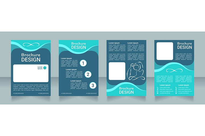 Yoga and meditation brochure template bundle