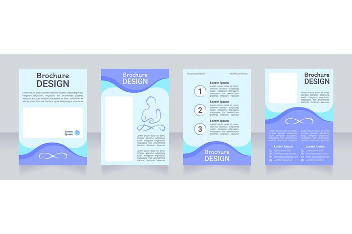 Yoga and meditation brochure template bundle