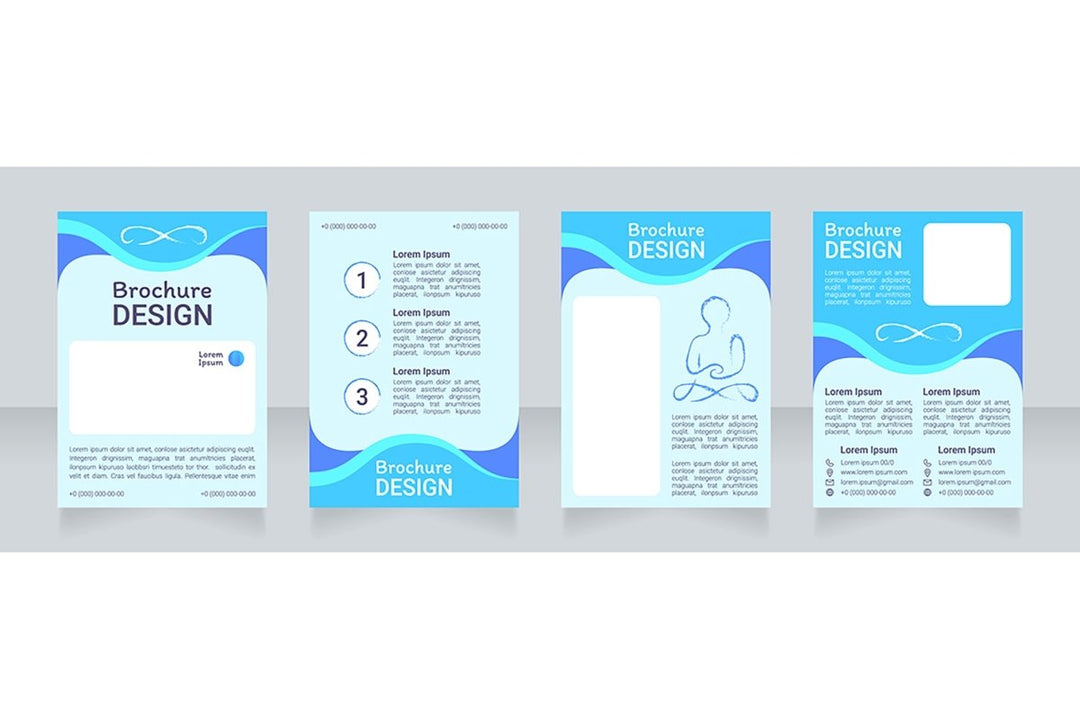 Yoga and meditation brochure template bundle