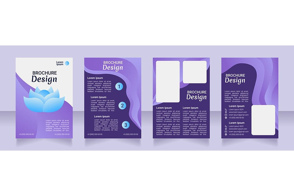 Yoga studio blank brochure template bundle
