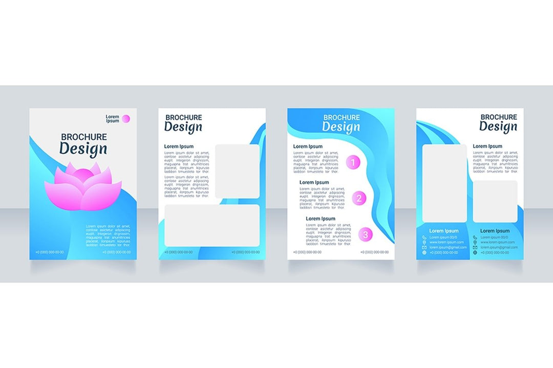 Yoga studio blank brochure template bundle