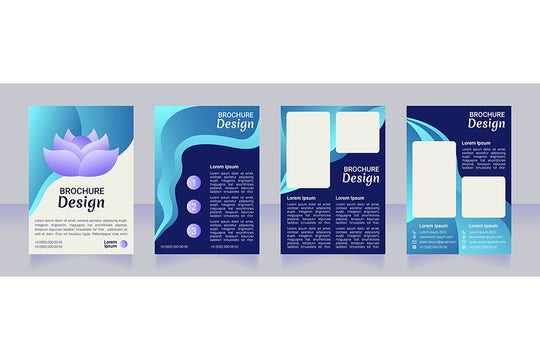 Yoga studio blank brochure template bundle