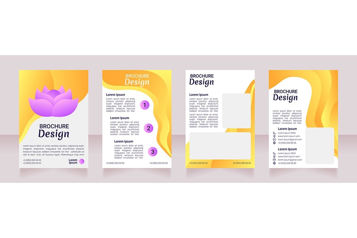 Yoga studio brochure template bundle