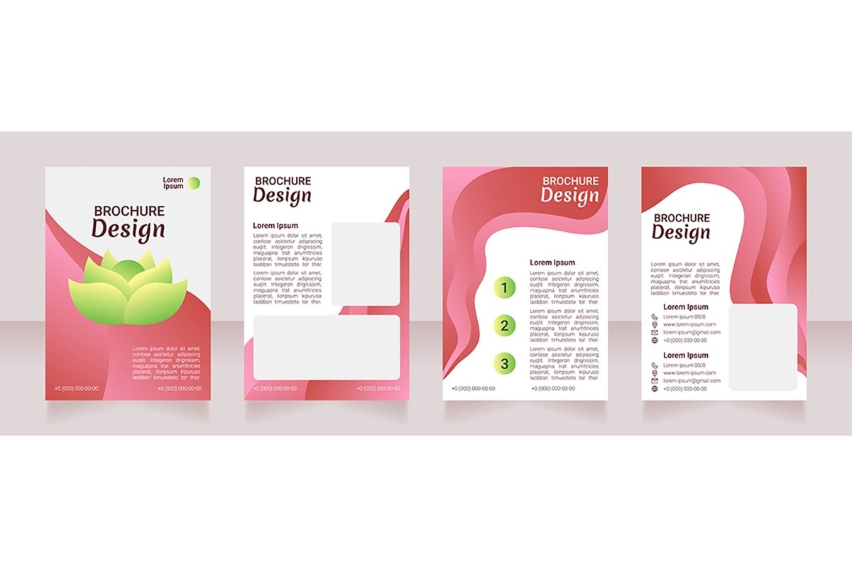 Yoga studio brochure template bundle