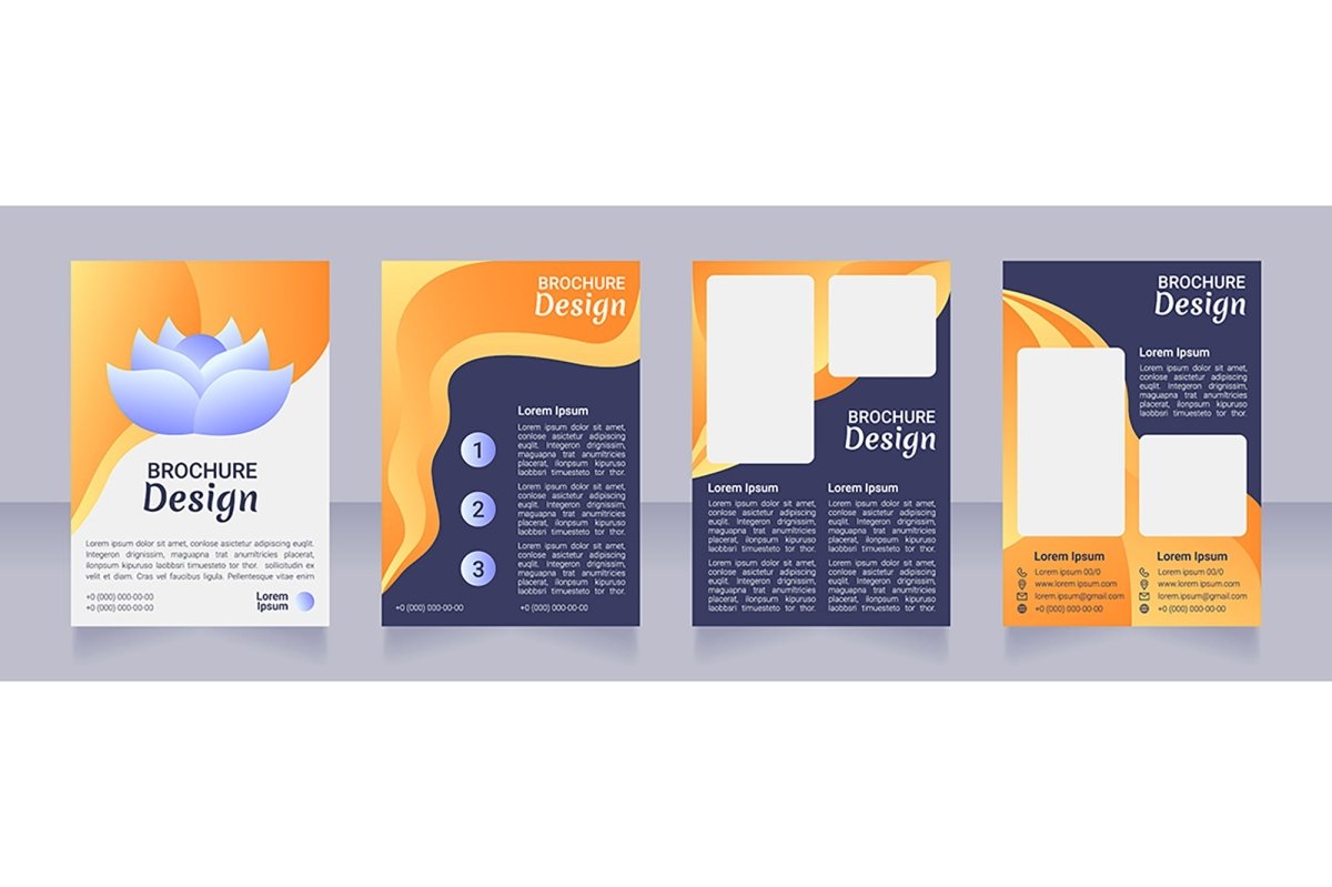 Yoga studio brochure template bundle