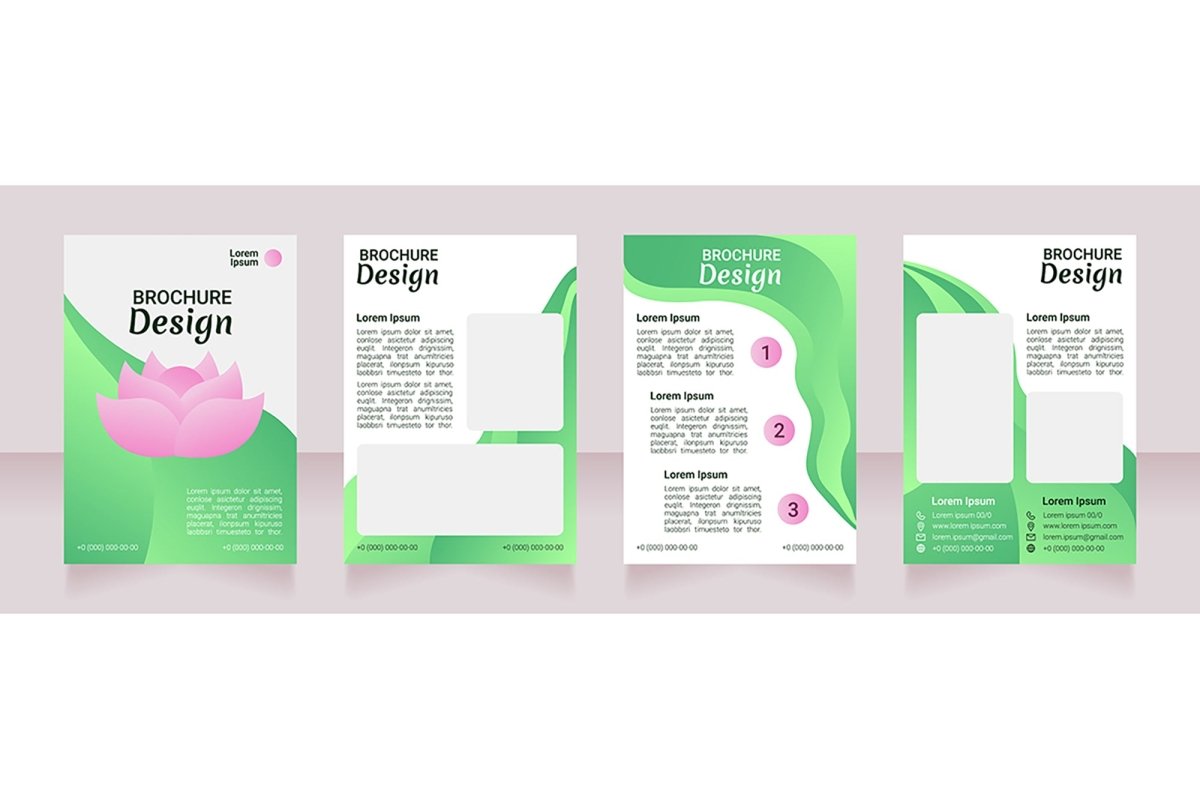 Yoga studio brochure template bundle
