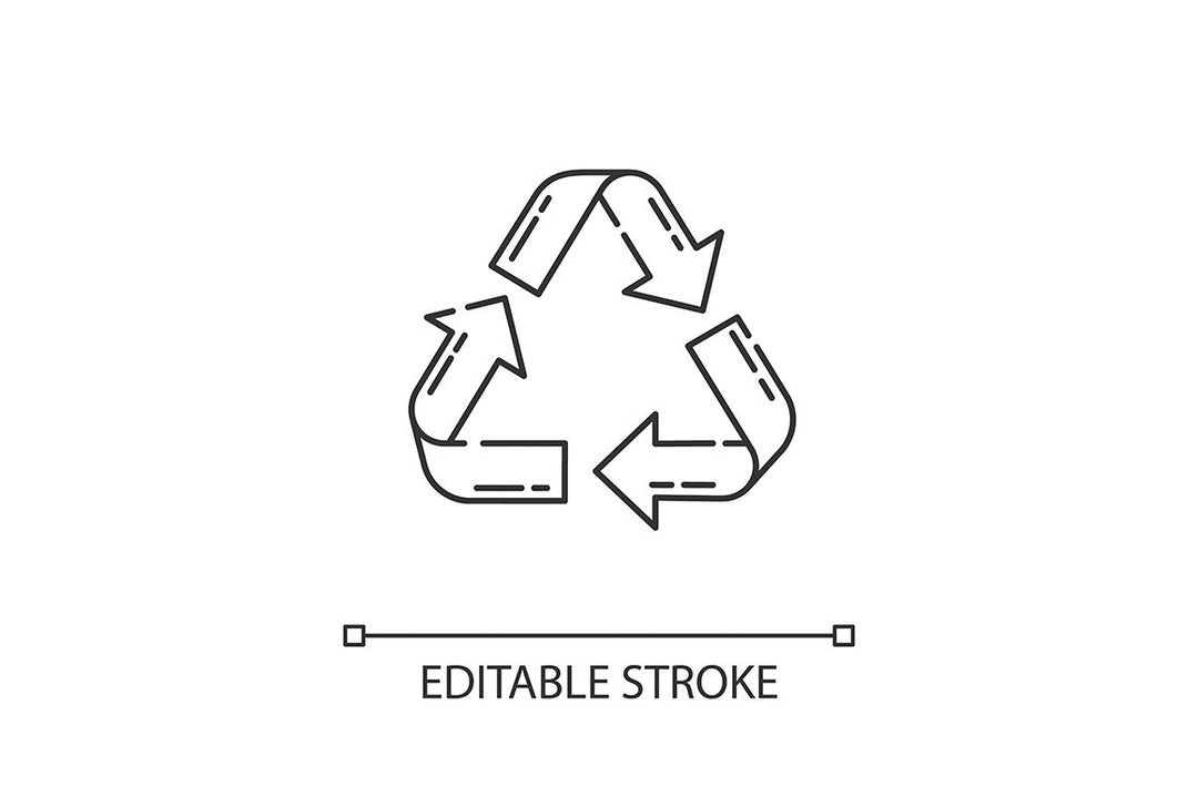 Zero waste linear icons set