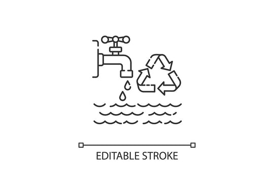 Zero waste linear icons set