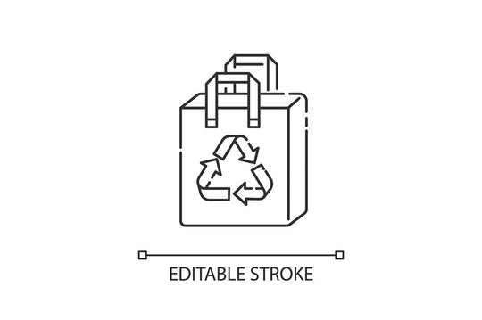 Zero waste linear icons set