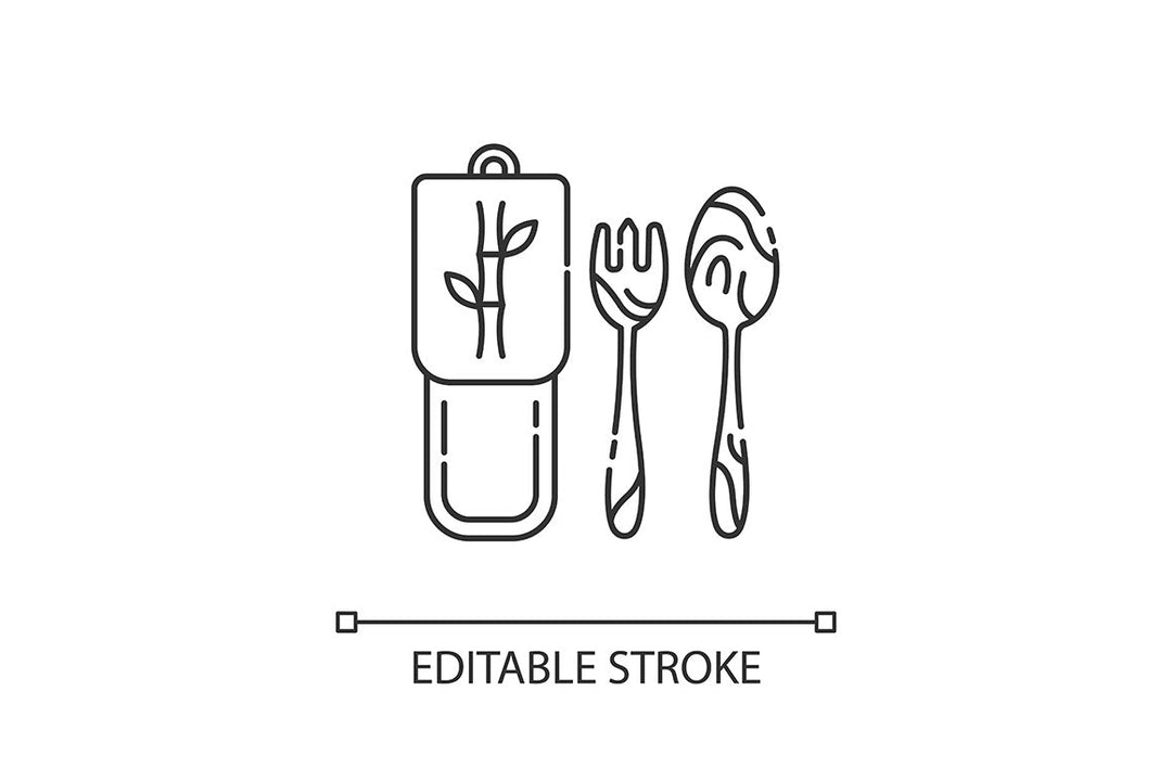 Zero waste linear icons set